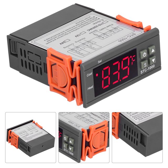 Cooling Control Machine, High Accuracy Auto Switching Stable Digital Temperature Controller -50~110 Degrees Celsius Alarm Function NTC Sensor For Monitoring AC110~220V,12V,24V