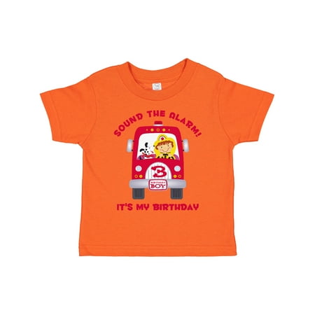 

Inktastic Fire Truck 3rd Birthday Boy Gift Toddler Boy Girl T-Shirt