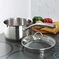 thumbnail image 4 of Chantal SLIN35-P18 Induction 21 Steel Saucepan with Double Pour Spout and Strainer (2.5 Qt.), 4 of 9