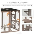 thumbnail image 5 of Outdoor Cat House Catio Wooden Feral Cat Shelter 71" Large Door Weatherproof, 5 of 8