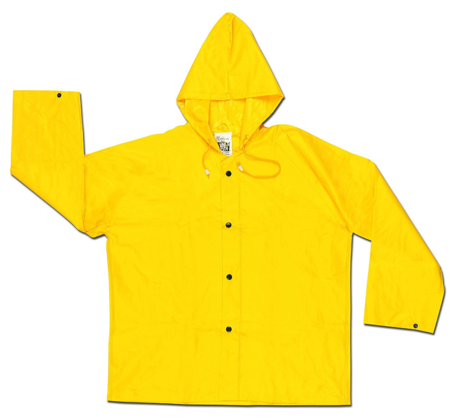 MCR Safety Yellow Wizard .28 mm Nylon And PVC Jacket With Attached Hood ...