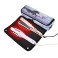 thumbnail image 3 of Hair Tool Organizer Bag with Heat Resistant Mat Removable Travel Storage Case for Hot Air Brushes Curling Irons Black Horse and Pink Unicorn, 3 of 8
