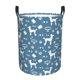 thumbnail image 1 of Balery Poodle Dog Cesta de ropa redonda con asas, impermeable, independiente, para ropa, juguetes, dormitorio y familia-Medium, 1 of 6