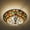 Brown/yellow, variant on Vinplus Tiffany 3 Light Flush Mount Ceiling Light 16" White Finish with Tiffany Glass