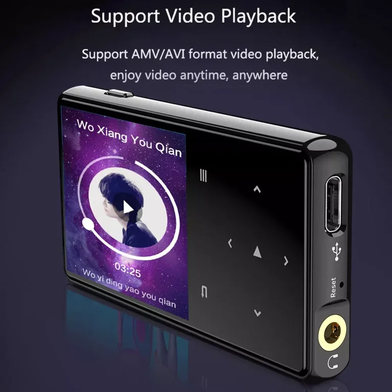 64GB MP3 MP4 Player, Portable Music Player With Bluetooth 5.0, 1.8 LCD Display, W Speaker Video FM Ebook Photo Viewer Headphones, Lossless Sound MP3