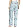 thumbnail image 3 of Naloa Rabbit And Butterfly Print Women’s Ultra-Soft Comfy Pajama Lounge Pants with Pockets & Drawstring, 3 of 8