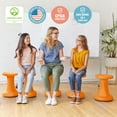 thumbnail image 6 of ECR4Kids Twist Active Wobble Stool, 18in Seat Height, Classroom Furniture, Orange, 6 of 9