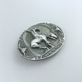 thumbnail image 2 of Antique Silver Rodeo Cowboy Western Oval Belt Buckle, 2 of 4