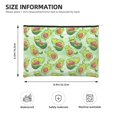thumbnail image 3 of Hirioo Avocado color cute animals for Paper Reusable Cosmetic Bag Zipper Encouragement Travel Pouch Toiletry Bag for Women Girls, 3 of 7