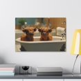 thumbnail image 4 of Highland Cow Art - Canvas Frame Bathroom, Office, Living Room, Wall Decor, 4 of 4