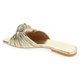 thumbnail image 2 of Jeffrey Campbell Knaughty-3 Silver Gold Knotted Slip-On Flat Mule Sandal (Silver Gold, 6), 2 of 3