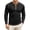 Black, variant on ZHOGXU Contrast Color Long Sleeve O Neck Button Base Layer Men's T Shirts Work Wear