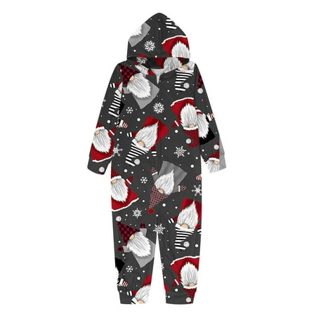 

Uorcsa Fashion Comfy Funny Print Casual Pajamas Christmas Baby Parent-child clothing Black