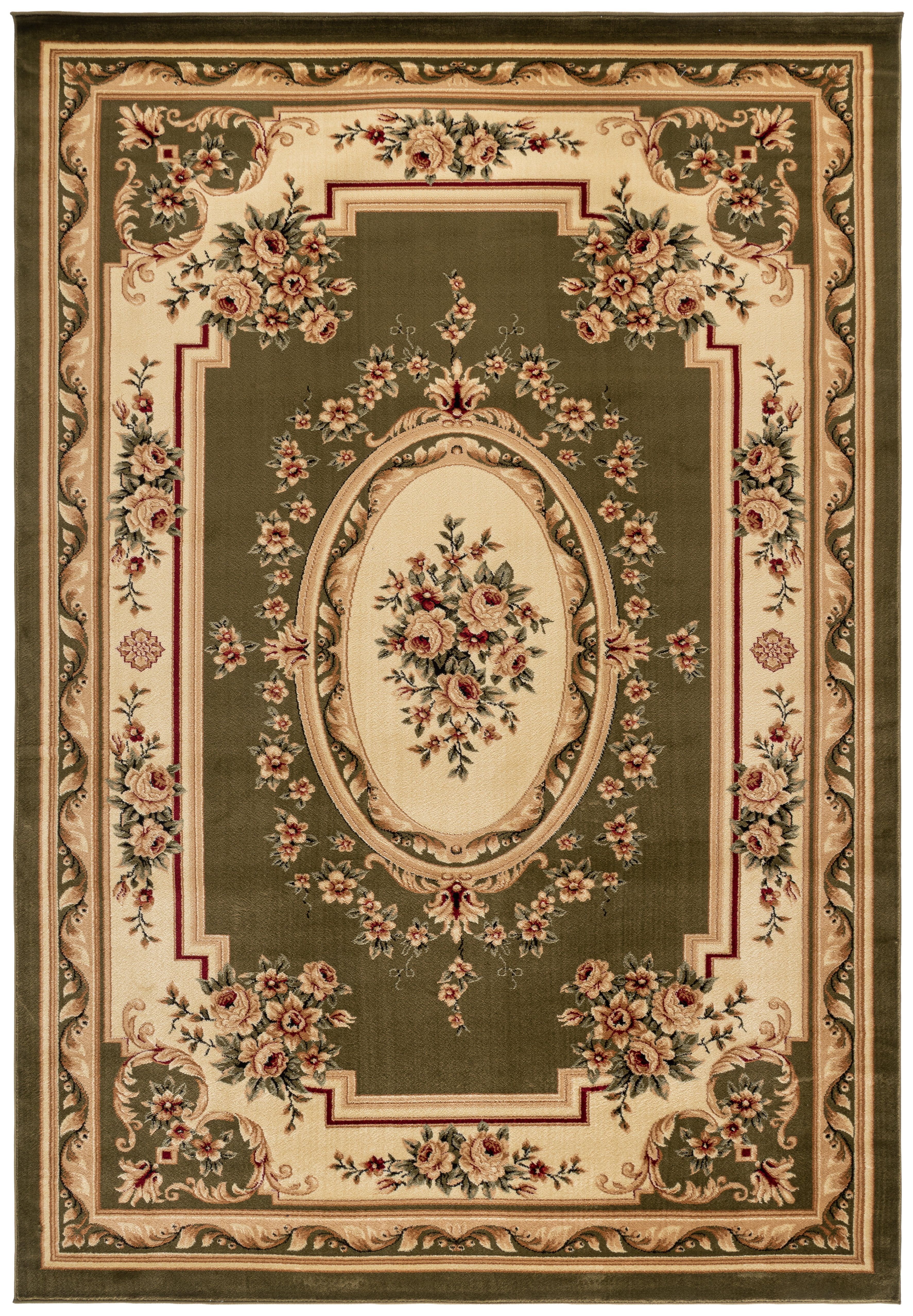 Safavieh Lyndhurst Katherine Floral Area Rug, Sage/Ivory, 8' x 8' Square