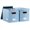 Blue, variant on File Organizer Box - Set of 1 Collapsible Decorative Linen Filing Storage Hanging File Folders with Lids Office Cabinet Letter Size Grey (14x9.3x10.8 inch)