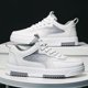 thumbnail image 2 of Zapatillas de skate modernas con estampado del alfabeto para hombre, parte superior de cuero sintético, resistentes al desgaste, antideslizantes, con cordones, para exteriores, estilo urbano., 2 of 5