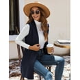 thumbnail image 5 of Zeagoo Womens Long Vests Sleeveless Draped Lightweight Open Front Cardigan Layering Vest with Side Pockets, 5 of 6