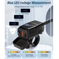 thumbnail image 4 of Motorcycle Phone Charger, 6.4A Dual USB Type C PD & Quick Charge 3.0 Motorcycle USB Charger with Voltmeter & ON/Off Switch, Waterproof Motorcycle Accessories for Phone, Tablet, GPS, etc, 4 of 7