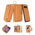 thumbnail image 1 of Galaxy S10 Wallet Case, Dteck Multi-Functional PU Leather Zipper Wristlets Clutch Detachable Magnetic 13 Card Slots 4 Cash Purse Protection Back Cover For Samsung Galaxy S10, Brown weave, 1 of 11