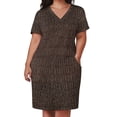 thumbnail image 3 of Vestido con estampado de piel de cocodrilo marrón y cremallera, ropa de mujer, vestidos informales, vestidos para mujer, fiesta de diseñador julio 2025, 3 of 7