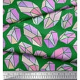 thumbnail image 3 of Soimoi Green Velvet Fabric Crystal Stone Geometric Print Fabric by the Yard 58 Inch Wide, 3 of 3