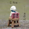 thumbnail image 2 of Escultura creativa de perro de resina sentado en taburete con caja de regalo, 2 of 2