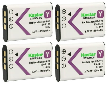Kastar 4-Pack Battery Replacement for Nikon EN-EL11 ENEL11 Battery Nikon MH-64 MH64 Charger NIKON COOLPIX S550 COOLPIX S560 Digital Cameras