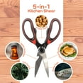 thumbnail image 3 of BambooMN Premium 5-in-1 Stainless Steel Kitchen Shears with Peeler Set - 10 Sets, 3 of 7