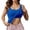 Blue, variant on Seamless Bralette Tank Top for Women Built-In Support Cups Comfortable Soft Stretch Fit Yoga Casual Wear