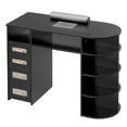 thumbnail image 7 of Ktaxon Nail Desk with Electric Dust Collector, Rattan Manicure Table for Nail Techs, Black Salon Station, 7 of 7