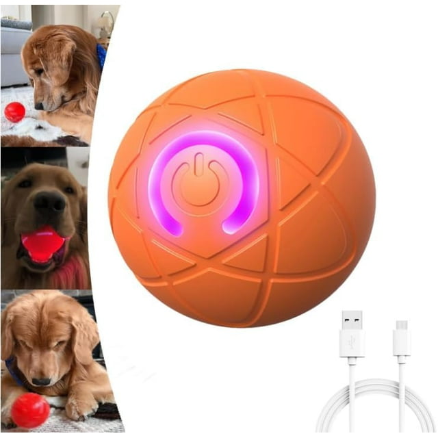 HUGFEGWE Vibrating Ball for Dogs, Vibrating Tennis Ball for Dogs,Shaky Ball Toy for Dogs,Shaky Dog Ball,Bouncing Vibrating Ball,Interactive Dog Toys with Motion Activated and Flashing LED AZ824-13736