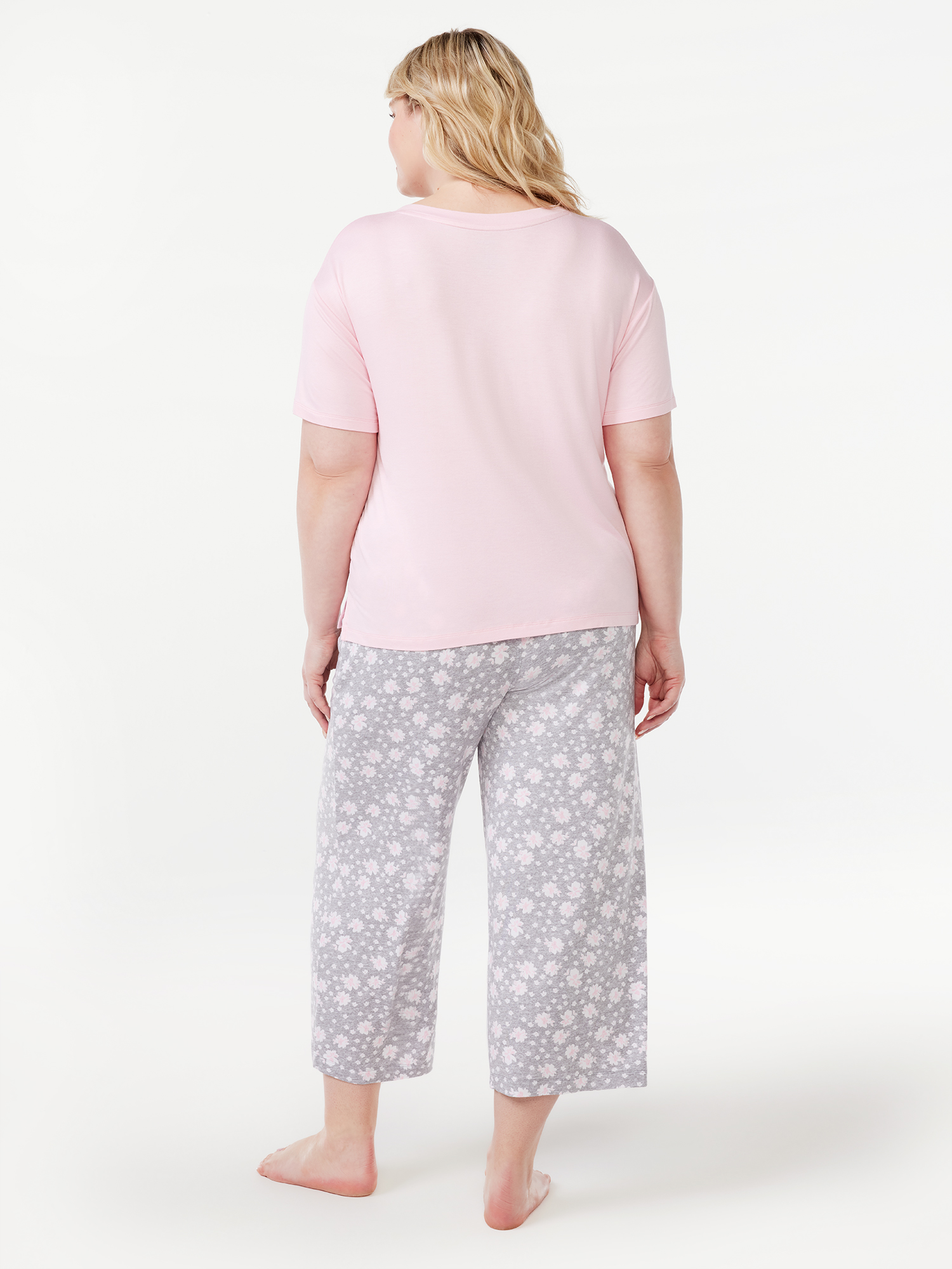 Joyspun Women's V-Neck Sleep T-Shirt, Sizes S to 3X - image 2 of 5