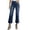 *Dark Blue, variant on ClodeEU Women's High Rise Cropped Flare Jeans,Trendy Button Fly Capri Denim Pants with Pockets Blue,Women's Plus S