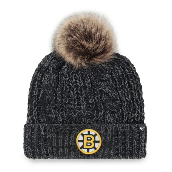 Women's '47 Black Boston Bruins Meeko Cuffed Knit Hat