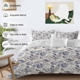 thumbnail image 4 of Vintage Coastal Bedding 3 Piece Duvet Cover Set Twin Size, Blue Grey Starfish Shell Conch Soft Microfiber Comforter Cover with Zipper Closure & Pillowcases, Wrinkle & FadeResistant Quilt Cover, 4 of 9