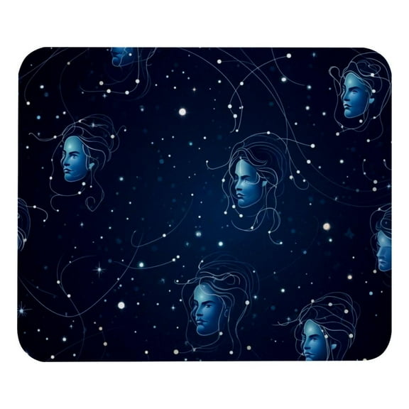 Mouse Pad, Anti-Slip Rubber Mouse-pad for Gaming Office Laptop Computer Men Women Kids, Cute Custom Pattern Mouse Mat, Gemini Zodiac Signs Design