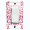 thumbnail image 1 of Metal Light Switch Plate Cover Mandala Violet Flower Tile Pattern MDL099, 1 of 13