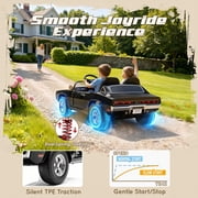 iYofe 24V 2 Seater Licensed 1970 Dodge Charger R/T Powered Ride on Cars, Kids Electric Toys Car with Remote Control, 4 Wheels Spring Suspension, Black