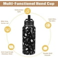 thumbnail image 5 of Goth Stainless Steel Water Bottle with Straws - 32oz Double Walled Vacuum Insulated, Leak Proof Travel Tumbler - Bats Design, Sports & Thermal Cup - Witchy Decor Gift, 5 of 6