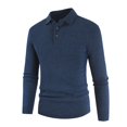 thumbnail image 5 of JTieacloth Pullover Casual Sweater Autumn And Winter Men's Sweaters Sweater Casual Solid Color Pullover Men(Blue), 5 of 5