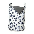 thumbnail image 1 of Floral Laundry Bag, Artwork of Blossoming Flowers Romantic of Love, Hamper Basket with Handles Drawstring Closure for Laundromats, 13" x 19", Dark Blue Pale Blue, by Ambesonne, 1 of 4