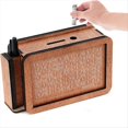 thumbnail image 1 of Hucha de Madera con Diseño de Caja Fuerte, Hucha de Madera, Caja de Ahorros de Madera, con Dinero A, 1 of 5