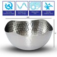 thumbnail image 6 of Bezrat Hammered Stainless Steel Serving Bowl – Multipurpose Fruit/Salad/Snacks Decorative Metal Wave Bowls (9.4" x 9.4"), 6 of 6