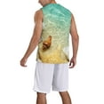 thumbnail image 2 of Xecao Starfish And Seashell On The Beach print basketball shirt for both men and women, a unisex basketball jersey perfect for theme parties-Medium, 2 of 6