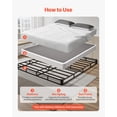 thumbnail image 3 of VEVOR Box Spring, Queen Size Bed Frame with Washable Fabric Cloth, Heavy Duty Metal Frame for Queen Bed, 5.1 in Mattress Foundation, 3500 lbs Max Weight Capacity, Easy Assembly, 79.1 x 59.6 x 5.1 in, 3 of 9
