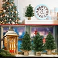 thumbnail image 6 of Mini Christmas Tree Artificial Mini Xmas Pine Tree Miniature Pine Christmas Tree with Linen Base for Christmas Decorations Indoor Home Kitchen Dining Table, 6 of 6