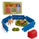 thumbnail image 3 of Modelo de juguete de simulación de escena de rancho de granja para niños, traje de tamaño pequeño, conejo, gallo, gallina con cerca, gallinero, 3 of 5