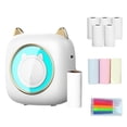 thumbnail image 1 of Riwcyla Pocket Printer Portable Thermal Printer Machine Wireless Connection 203DPI for Picture Label DIY Handcraft List Meno Notes Journal Receipt Paper Instant Sticker with 6 Roll Thermal Paper+3, 1 of 6
