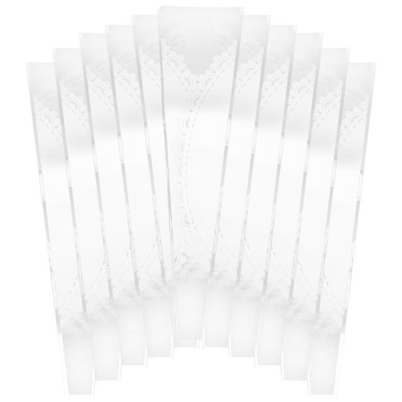 MEIBUTYUP 20pcs Cellophane Flower Bouquet Sleeves Packaging with Lace Design for Wrapping and Floral Arrangements