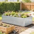 thumbnail image 2 of Outsunny Galvanized Raised Garden Bed, 8' x 4' x 2' Planter Box, Silver, 2 of 10